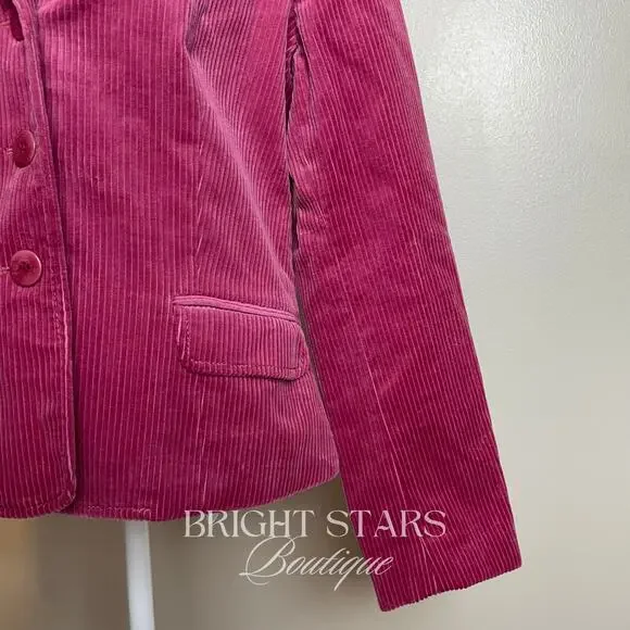 Rare Pink Corduroy Blazer Jacket ASO Lorelai Gilmore Girls Bright Colorful